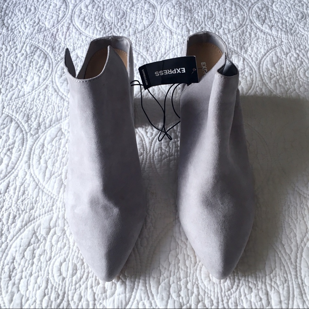 Express Gray Backless Booties - Picture 7 of 7